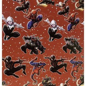 Marvel SPIDERMAN  Birthday Christmas Wrapping Paper 20 Sq Ft Spider Man New